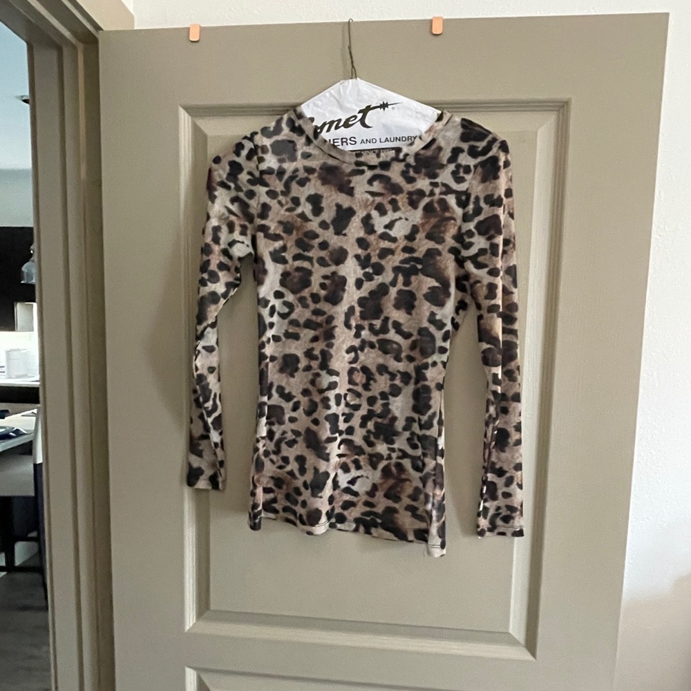 Leopard sheer shirt